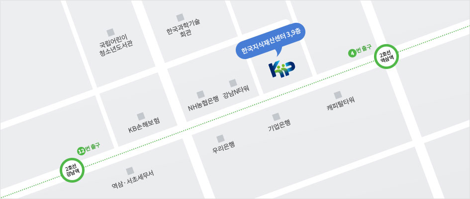 서울 강남구 테헤란로 131 한국지식재산센터 3, 9층 (06133)