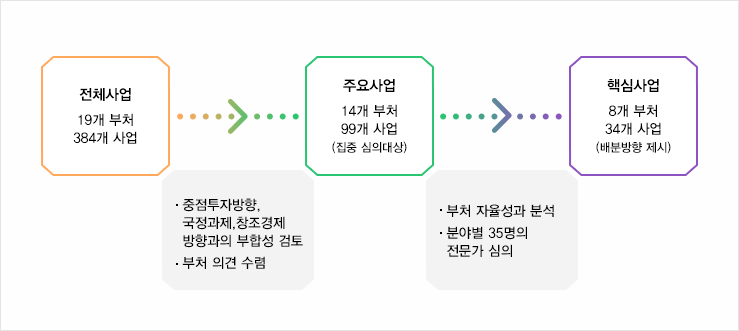 심의대상사업 선정 과정