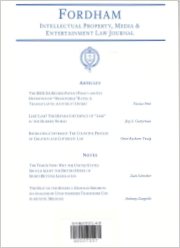 Fordham Intellectual Property, Media, and Entertainment Law Journal 