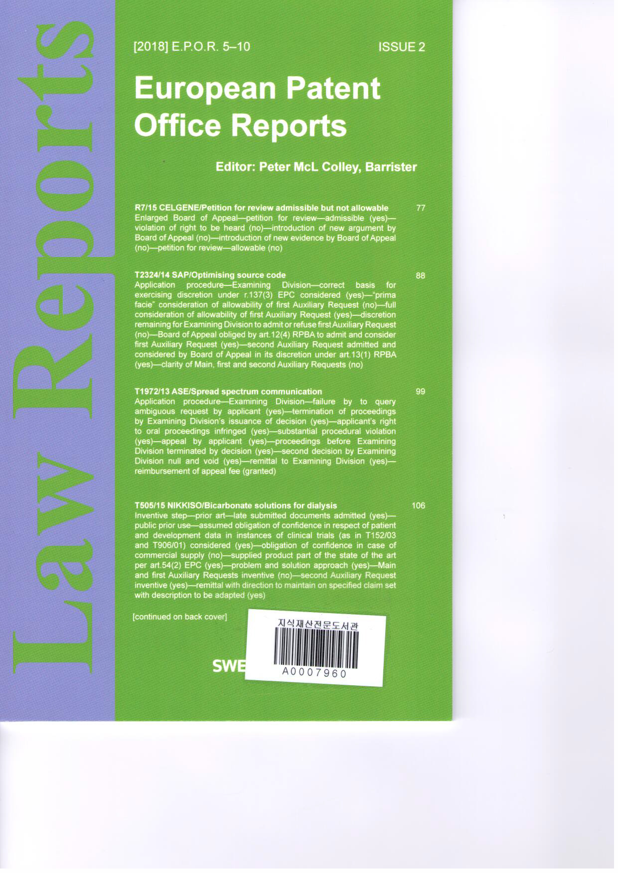 European Patent Office Reports