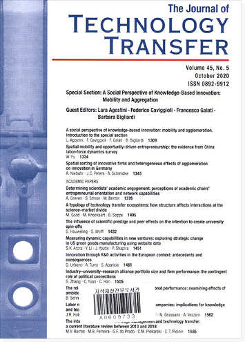 The Journal of technology transfer 표지