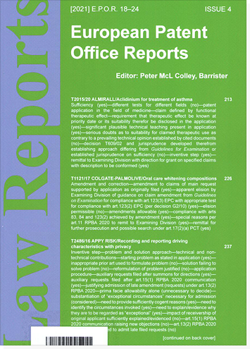 European Patent Office Reports 표지