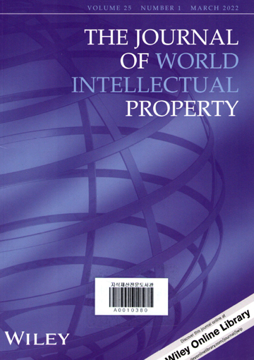 Journal of World Intellectual Property 표지