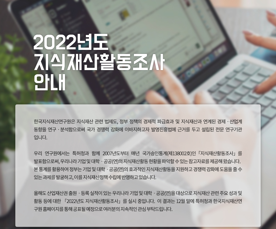 2022년도 지식재산활동조사