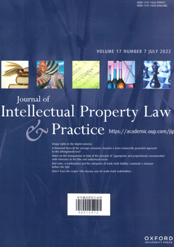 Journal of Intellectual Property Law and Practice 표지