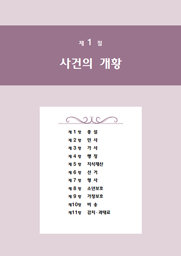 2021년 사법연감(통계) 목차