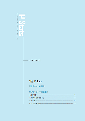 IP Stats Vol.11 (반도체 기술의 특허활동 분석) 목차