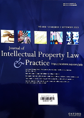 Journal of Intellectual Property Law and Practice 표지