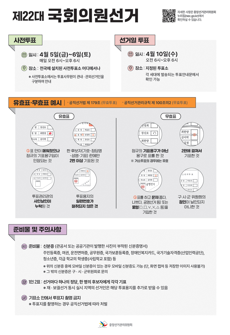 제22대 국회의원선거 포스터