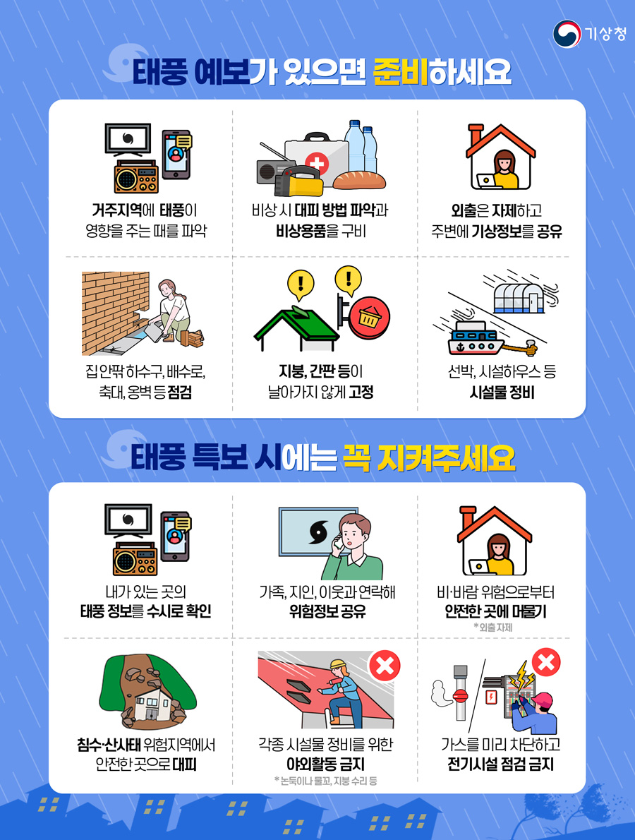 태풍 행동요령 포스터